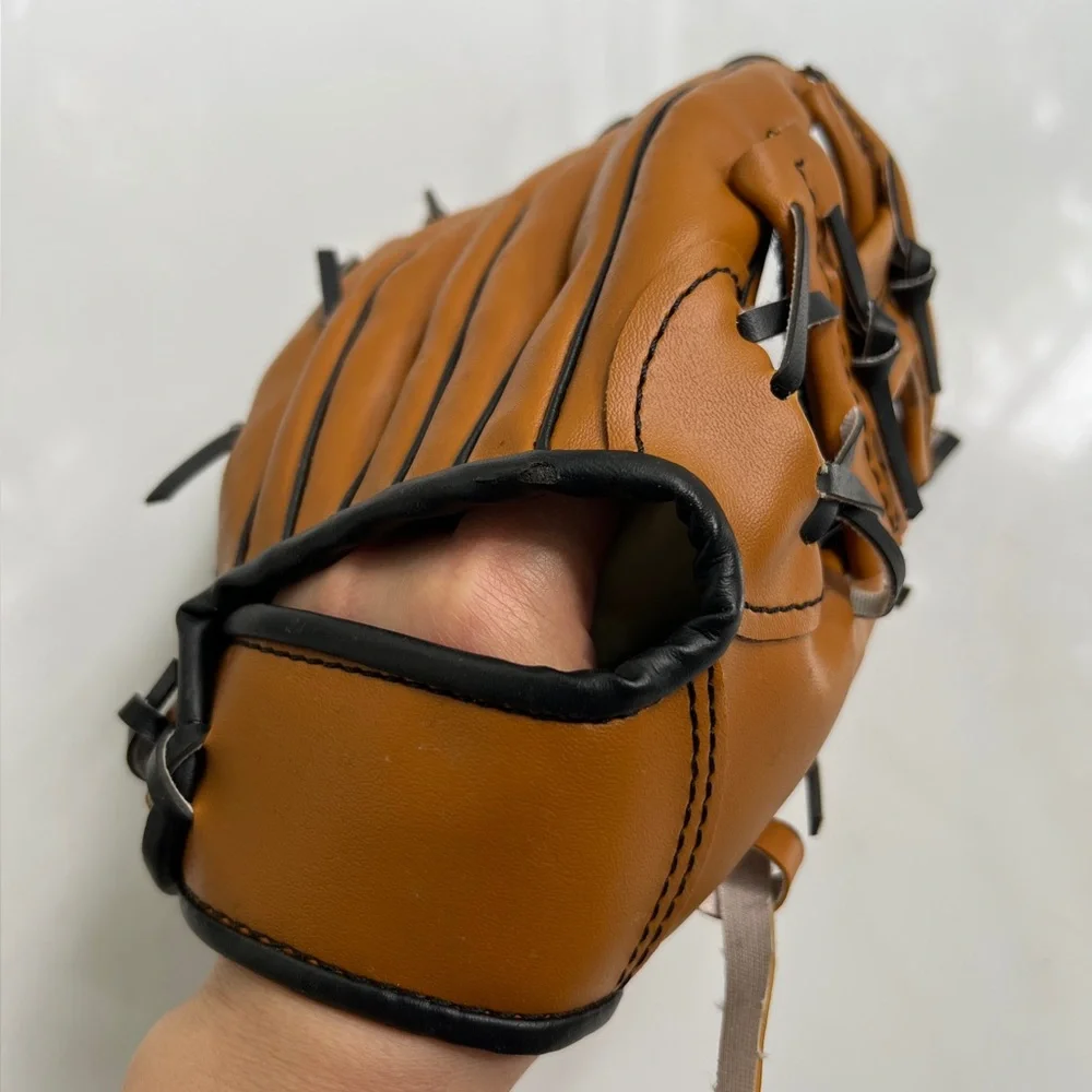 Kids Baseball Glove softball mitts by Wide Ball Brown with black accents